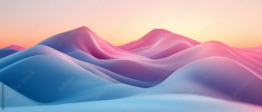Abstract landscape with soft, flowing shapes and pastel colors. Abstract landscape with soft, flowing shapes and pastel colors.
