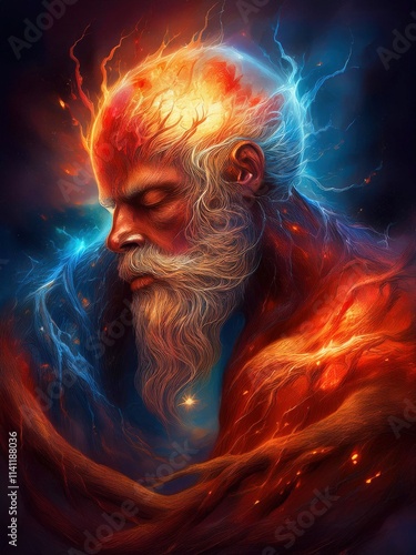 The spirit of an old human being.