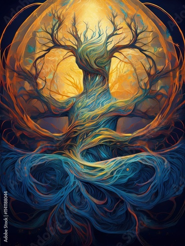The spirit of Cosmic Tree, a vision of cosmic creation.