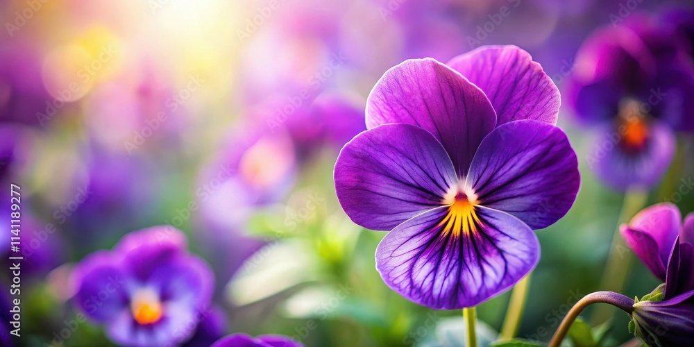 Beautiful close up shot of a purple violet flower in full bloom, purple, violet, flower, bloom, plant, nature, close up, macro
