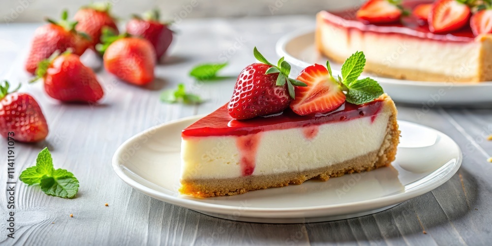 Delicious slice of strawberry cheesecake with fresh strawberries on top, dessert, cheesecake, strawberry, slice, sweet Delicious slice of strawberry cheesecake with fresh strawberries on top, dessert, cheesecake, strawberry, slice, sweet