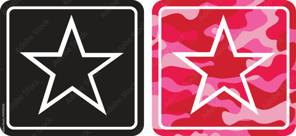 Obraz premium Army Pink Star3.eps