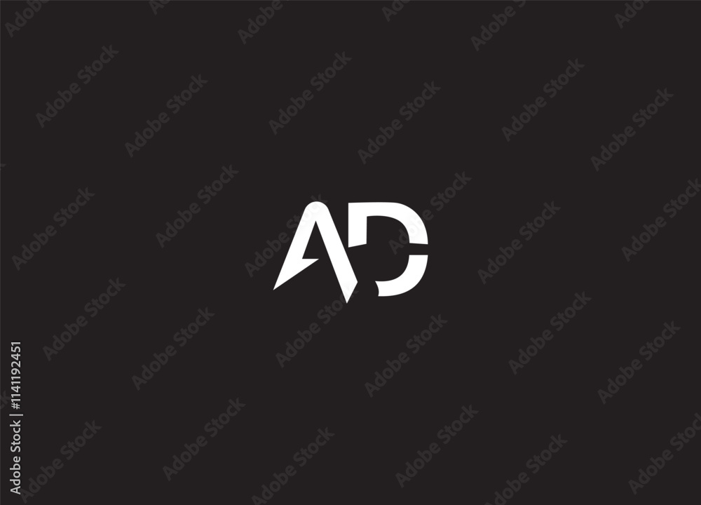 AD initial logo design and monogram logo AD initial logo design and monogram logo