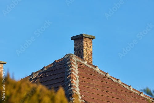 Chimnies on a house