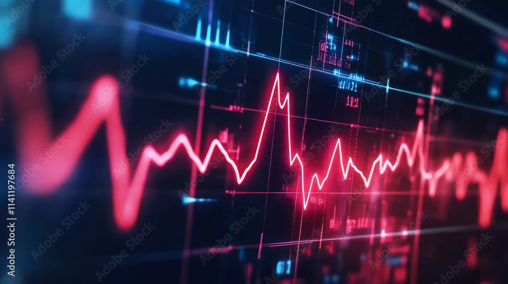 Red digital wave on dark tech background. Red digital wave on dark tech background.
