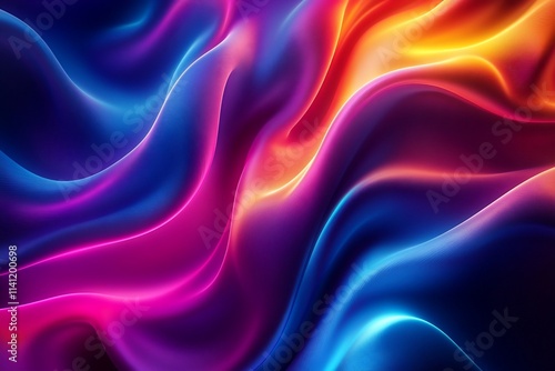 Wallpaper Mural Vibrant multicolored abstract wave pattern. Torontodigital.ca