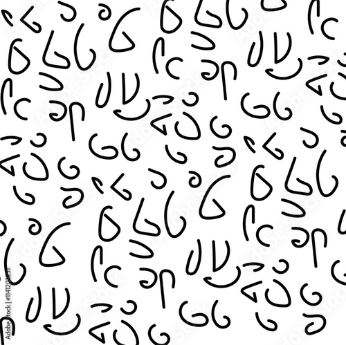 The texture is filled with squiggles or curving lines.