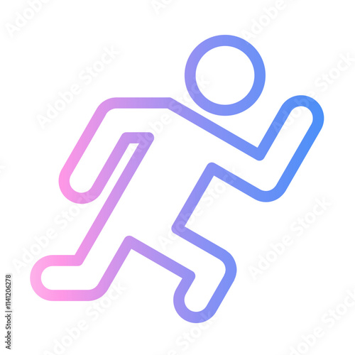 athlete Line Gradient Icon