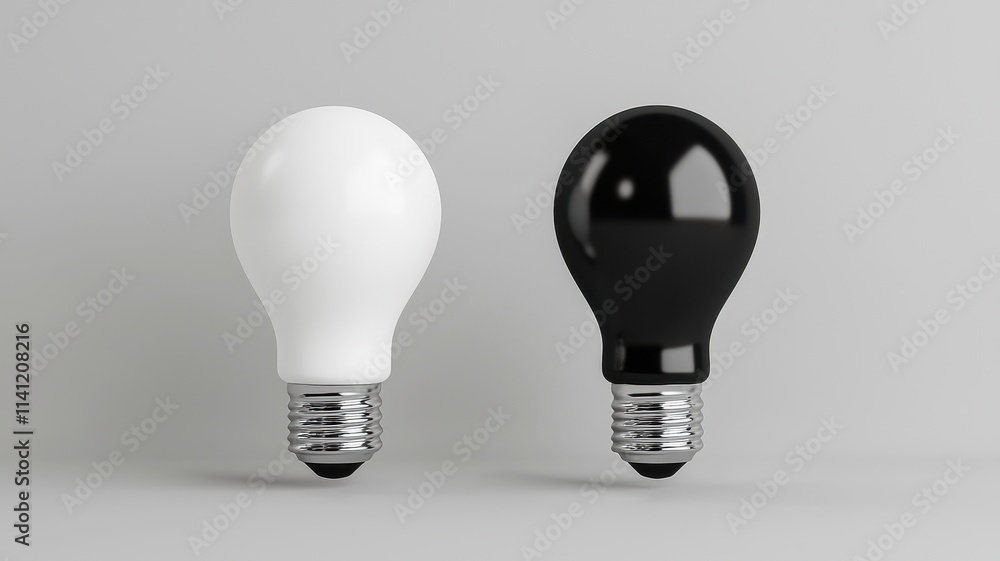 Black White Light Bulbs Minimalist Design Black White Light Bulbs Minimalist Design