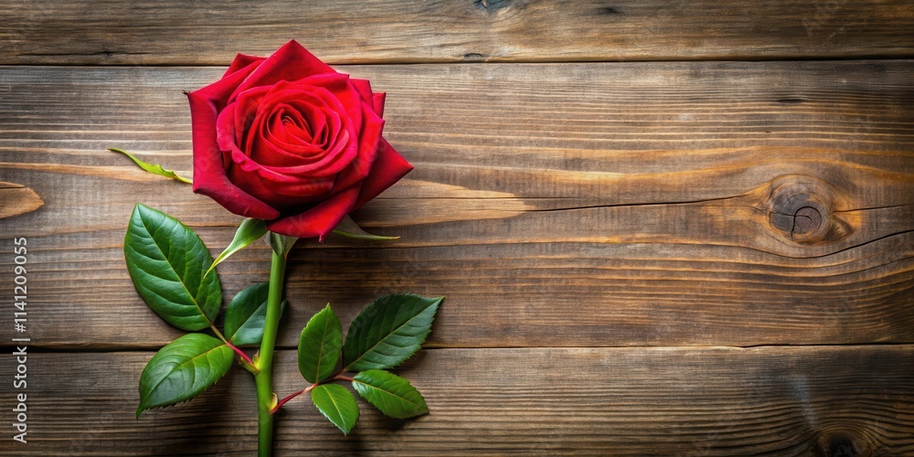 A delicate red rose with a pointed tip and arrowhead-shaped center A delicate red rose with a pointed tip and arrowhead-shaped center