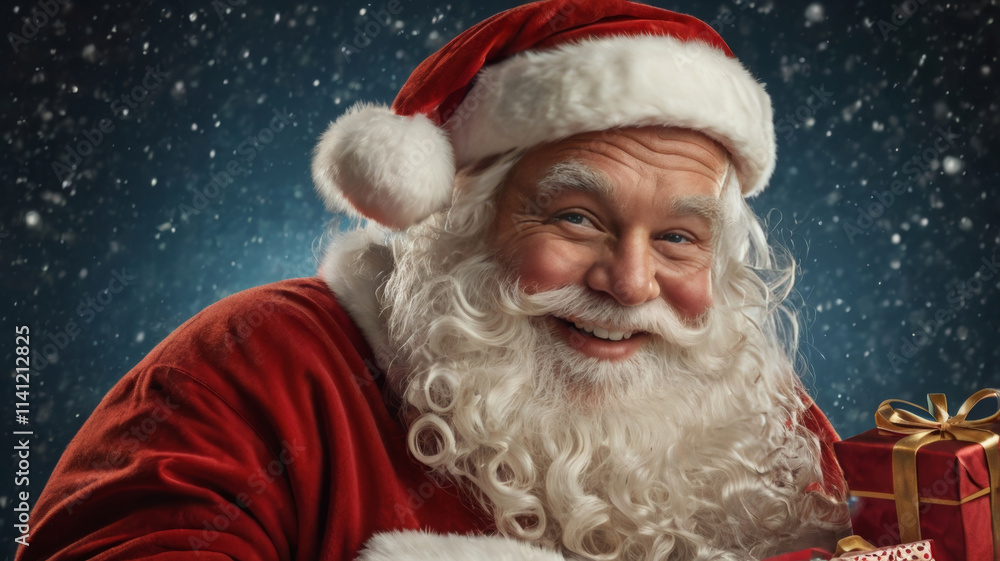Santa Claus with Christmas Gift - Generative AI Santa Claus with Christmas Gift - Generative AI