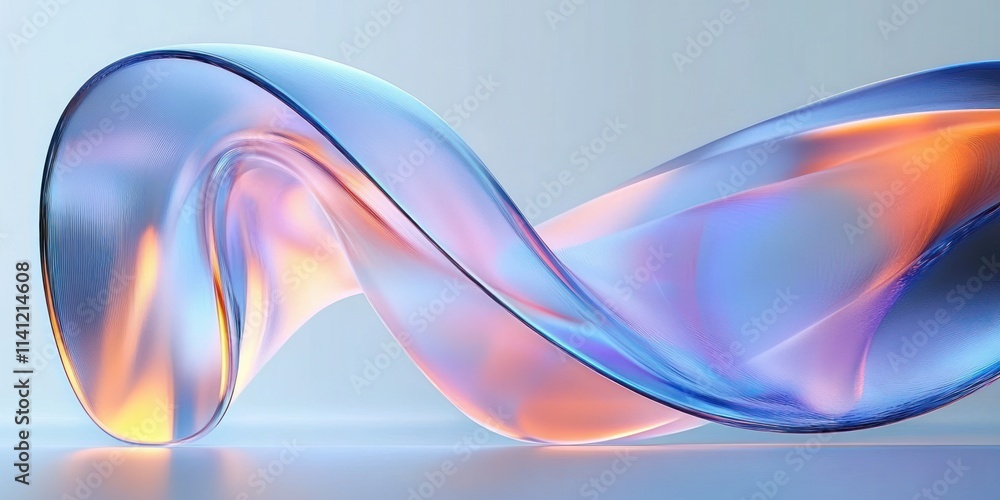 Abstract Glass Shapes in Pastel Colors Smooth Reflections Minimalistic Design Abstract Glass Shapes in Pastel Colors Smooth Reflections Minimalistic Design