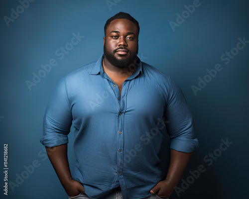 Beautiful plus size black man