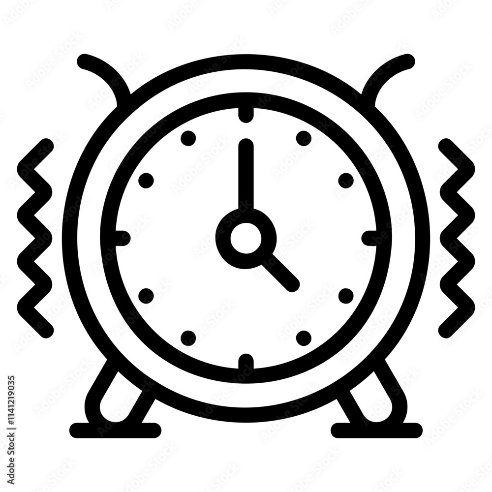 Alarm thin outline style icon Alarm thin outline style icon