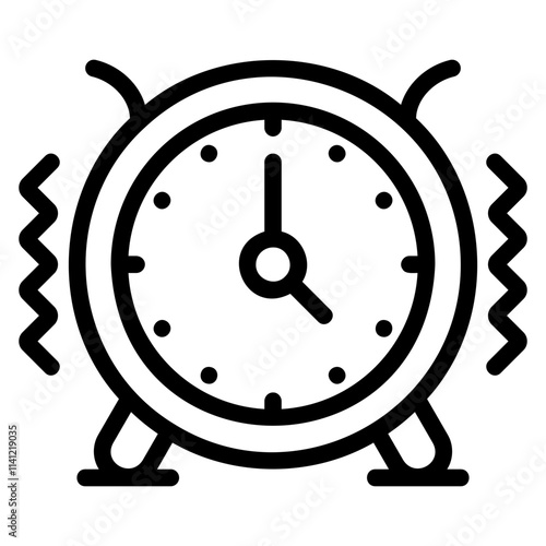 Alarm thin outline style icon