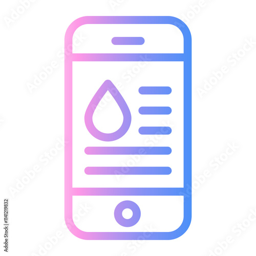 drop Line Gradient Icon