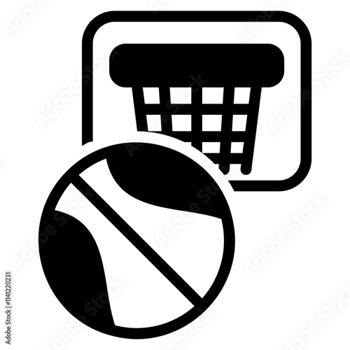 Basketball black glyph style icon