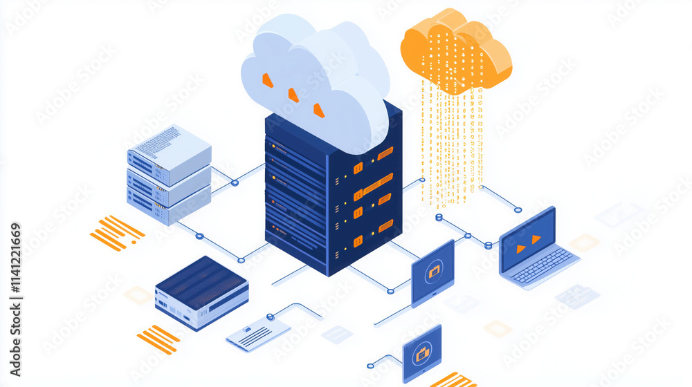 Cloud Backup Concept with Data Transfer and Binary Code Streams Cloud Backup Concept with Data Transfer and Binary Code Streams