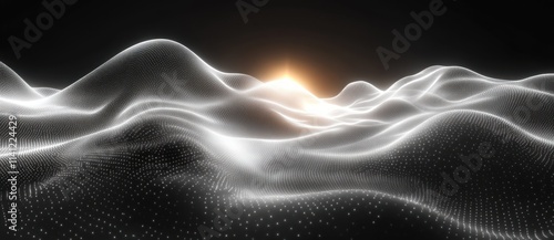 Wallpaper Mural High Contrast Black and White Abstract Light Composition Smooth Gradient Texture Background Torontodigital.ca