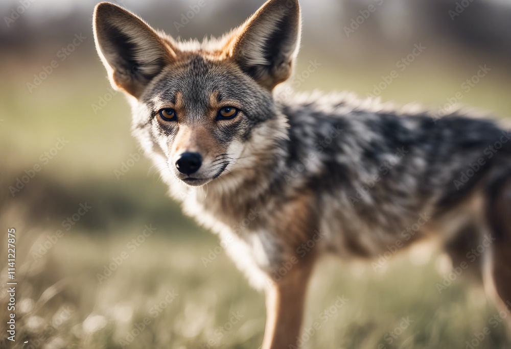 Close-up of jackal Stock Photo isolated on a white background jackal Close-up of jackal Stock Photo isolated on a white background jackal