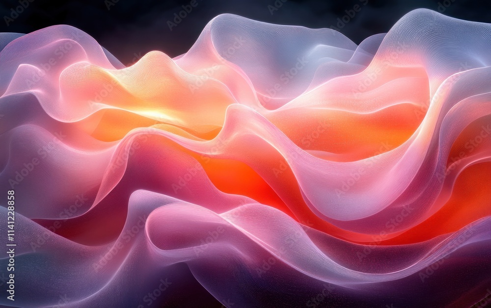 Surreal Abstract Flowing Translucent Shapes with Pastel Colors and Ethereal Lighting Surreal Abstract Flowing Translucent Shapes with Pastel Colors and Ethereal Lighting