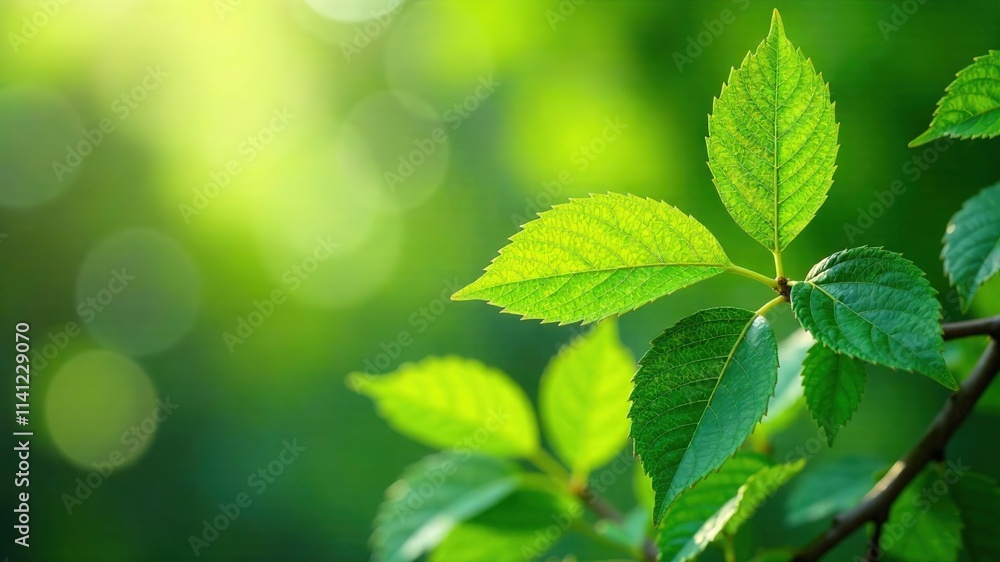 Fresh Green Leaf Geometric Pattern Background - Nature's Abstract Design Fresh Green Leaf Geometric Pattern Background - Nature's Abstract Design