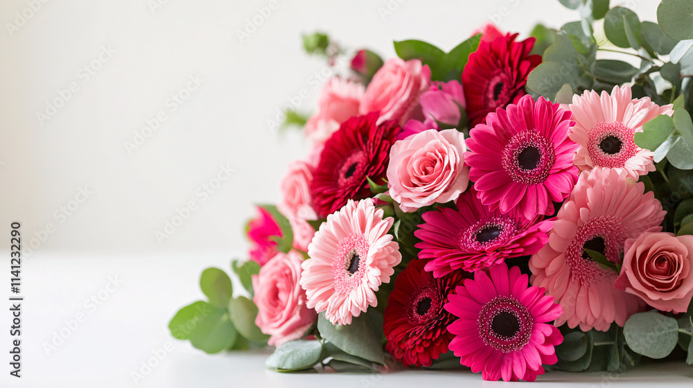 pink and red gerbera daisy bouquet with green leaves on a white background floral arrangement romantic flowers bouquet of flowers flower arrangement flower bouquet pink and red gerbera daisy bouquet with green leaves on a white background floral arrangement romantic flowers bouquet of flowers flower arrangement flower bouquet