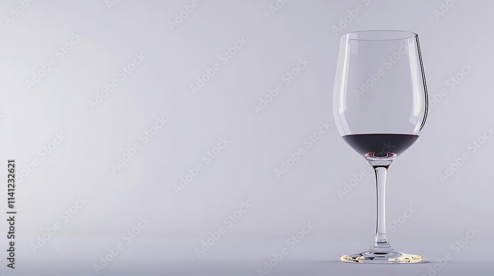 Elegant Red Wine Glass on a Clean White Background Elegant Red Wine Glass on a Clean White Background