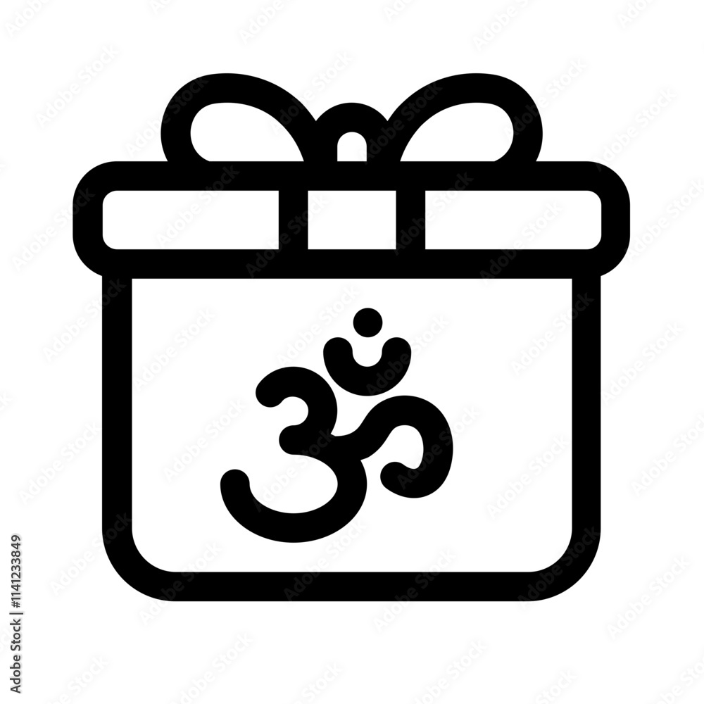 om gift icon with line style, perfect for user interface projects om gift icon with line style, perfect for user interface projects