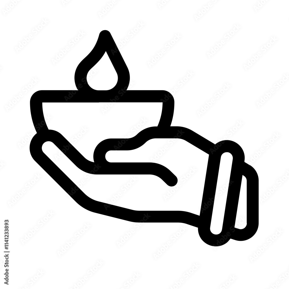 oil lamp icon with line style, perfect for user interface projects oil lamp icon with line style, perfect for user interface projects