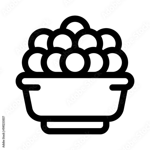 laddu icon with line style, perfect for user interface projects