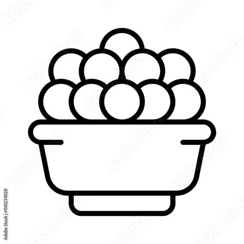 laddu icon with thin style, perfect for user interface projects