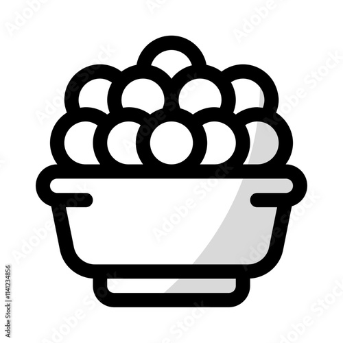 laddu icon with shady style, perfect for user interface projects