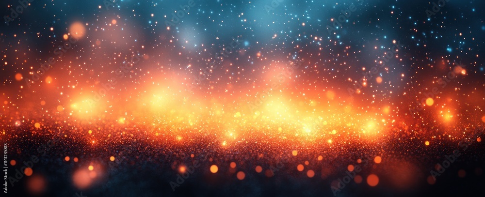 Naklejka premium Gradient Background in Warm Sunset Glow Abstract Noise Texture for Banner Poster Cover Wallpaper Design