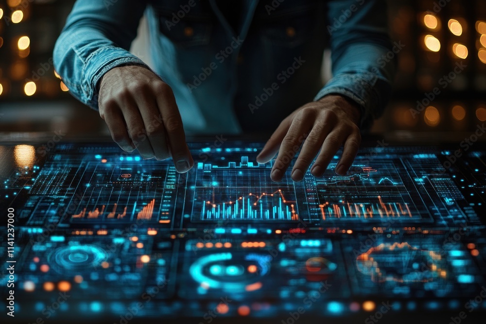 Sales Growth and E-commerce Success with Digital Charts and Businessman Interaction Sales Growth and E-commerce Success with Digital Charts and Businessman Interaction