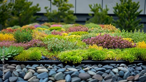 Vibrant Sedum Green Roof Garden