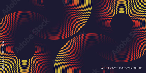 Abstract circle background with yellow line color element. Dynamic circle pattern. Modern circle lines. Futuristic technology concept. Suit for banner, poster, cover, brochure, flyer, website