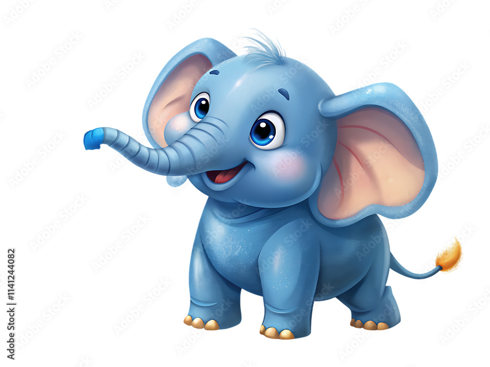cartoon cute elephant on transparent background cartoon cute elephant on transparent background