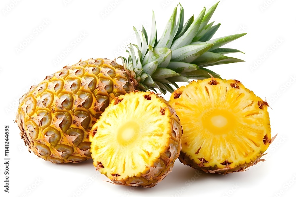 Pineapple Isolated on White Background. Pineapple Isolated on White Background.