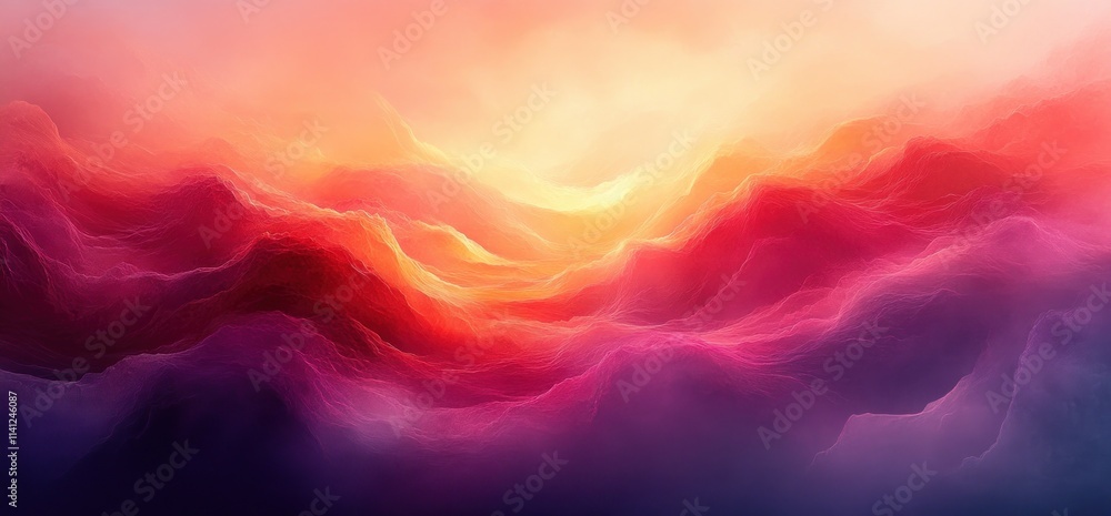 Obraz premium Abstract Gradient Background in Warm Colors Orange and Pink Light Noise Texture Wallpaper Design
