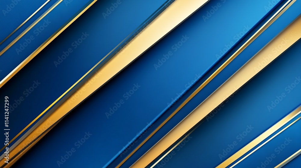 Modern abstract blue geometric background with gold diagonal lines – luxury design Modern abstract blue geometric background with gold diagonal lines – luxury design