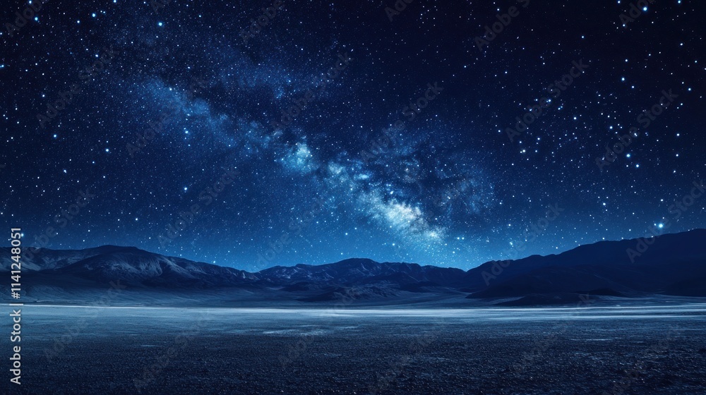 Milky Way over Mountain Landscape Milky Way over Mountain Landscape