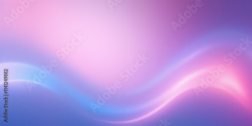 Abstract Background with Flowing Pink and Blue Light Waves, Futuristic and Dreamy Design Concept