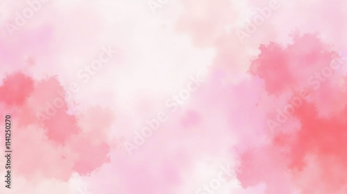 Soft Watercolor Abstract Background in Pink, Orange, and Purple Tones, Artistic Design Concept