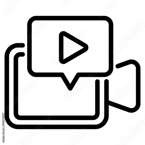 Video outline style icon