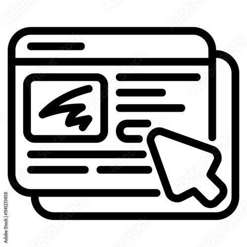 Website outline style icon
