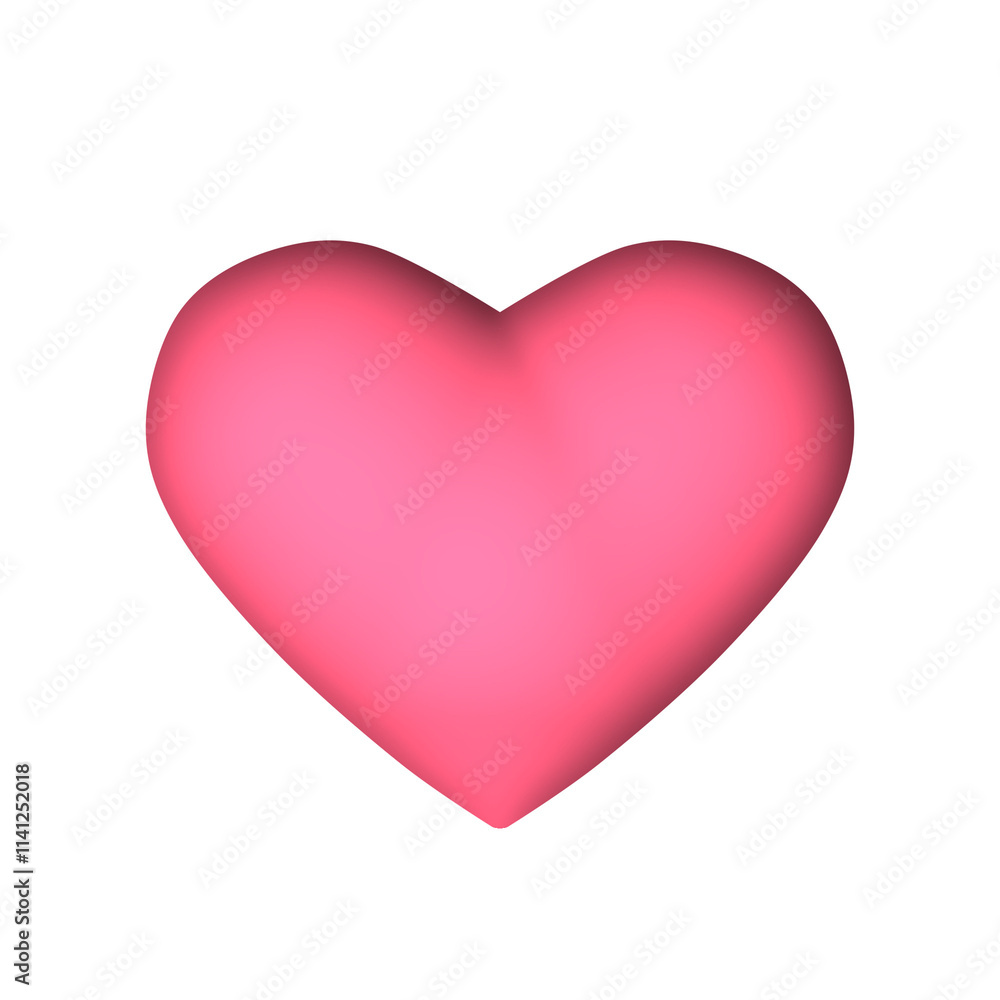 3D red heart emoticon png button isolated on transparent background 3D red heart emoticon png button isolated on transparent background