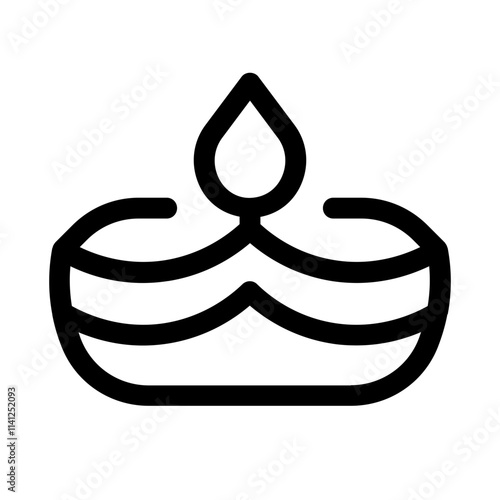 diwali icon with line style, perfect for user interface projects
