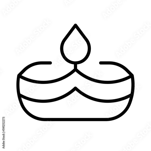 diwali icon with thin style, perfect for user interface projects