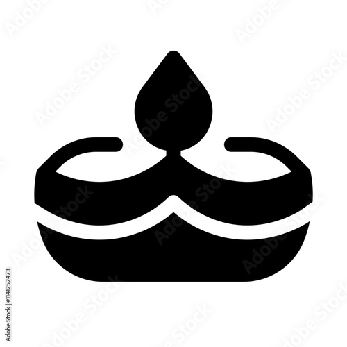 diwali icon with glyph style, perfect for user interface projects